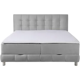 Home Affaire Boxbett HOME AFFAIRE "Vaasa", silber, B:214cm L:230cm, Komplettbetten, inkl. Bettkasten & Topper, XXL-Ausführung, Überlänge 220 cm