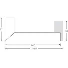 FSB Drückerlochteil 10 1076 Aluminium