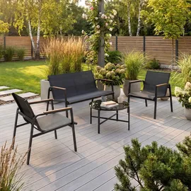 beautysofa THAITI Set 4-tlg. Schwarz