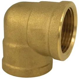 KLASEBO Messing Winkel 90 Grad, Gewindefitting Messing, 3/4" IG x 1" IG