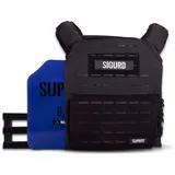 SF SUPRFIT Sigurd 3D Gewichtsweste, 2 x 6,2 kg Gewichte, Schwarz schwarz 2x6kg