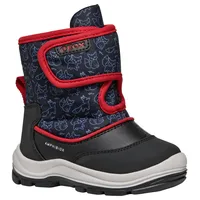GEOX B FLANFIL Boy B ABX Snow Boot, Black/RED,