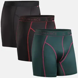 Danish Endurance Herren Sport-Shorts 3er Pack Atmungsaktiv Schnelltrocknend Performance Passform blau L