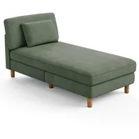 Vesgantti Cord Chaise Lounge Sofa, gepolstertes schlafsessel mit Kissen, Schlafsofa perfekt für Wohnzimmer, Schlafzimmer, Büro, Kleiner Raum, werkzeuglose Montage, 158 * 83 * 84cm
