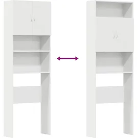 vidaXL Waschmaschinenschrank Weiß 64x24x190 cm Holzwerkstoff vidaXL