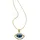 FIRETTI Kette mit Anhänger "magisches Auge" Gelbgold 333 blau