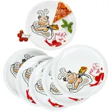 6er Set Alberto Pizzateller Ø30,5cm 6 Personen XL-Teller Platte groß Pizzabäcker