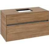 Villeroy & Boch V&B Waschtischunterschrank Collaro 100x54,8x50cm, WT mittig, kansas oak