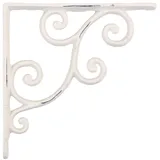 Chic Antique Regalträger aus Eisen mit Muster, 14 x 1,5 x 14 cm, antique creme