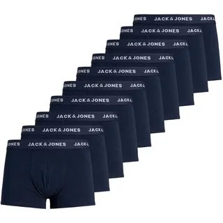 JACK & JONES Solid Boxershorts Navy Blazer L 10er Pack