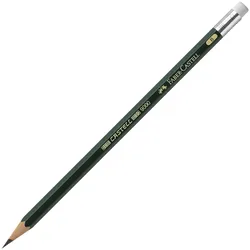 Faber-Castell 1761 Castell 9000 Bleistift | Schwarze Mine mit Radierer | Faber-Castell
