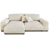 lisa design Garance – Ecksofa beidseitig montierbar – aus Cord Beige