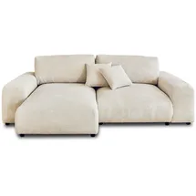 lisa design Garance – Ecksofa beidseitig montierbar – aus Cord Beige