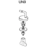 Pressalit Univertikalscharnier UN9999 Edelstahl, für WC-Sitz Zaga, Montage von unten