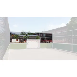 Ersatzstirnnetz für Soccer-Court ARENA PRO und SMART, 45 mm, 20 m, 4 m - Schwarz