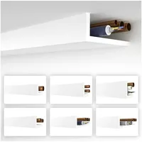 heximo Winkelprofil weiß 1.7 Meter Profile - XPS Abdeckleisten für Heizungsrohre, L-Profil Rohrverkleidung Winkelleiste Modell: HRA-5-68x200 mm (10.2 Meter / 6 Leisten)
