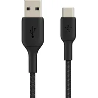 Belkin USB-C/USB-A Kabel 15cm ummantelt, schwarz CAB002bt0MBK