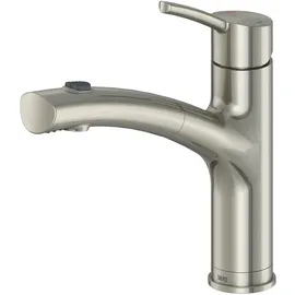 Lenz Spültischarmatur Nexo herausziehbar nickelfarben 22,4 cm