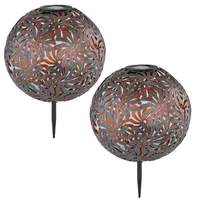 GLOBO 2er Set LED Solar Steck Leuchte Kugel Strahler