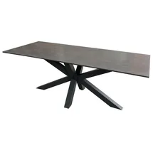 bene living Almeria Gartentisch 200 x 90 x 76 cm hellgrau/silber