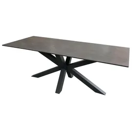 bene living Almeria Gartentisch 200 x 90 x 76 cm hellgrau/silber