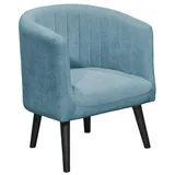 Livetastic Cocktailsessel, Blau, 61x82x58 cm, Wohnzimmer, Sessel, Polstersessel