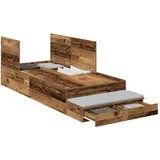 vidaXL Aufbewahrungsbettgestell 100 x 200 cm Brown