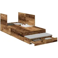 vidaXL Aufbewahrungsbettgestell 100 x 200 cm Brown