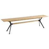 Linea Natura Sitzbank Schwarz, Eichefarben - 140x45x35 cm,