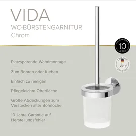 Lenz WC-Bürstengarnitur Vida Chrom