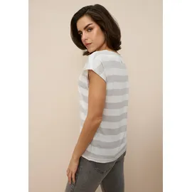 TAMARIS V-Shirt Beige/Weiß 32/34
