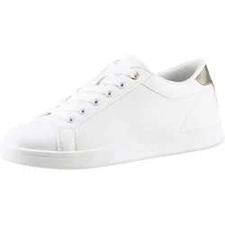 Aniston SHOES Sneaker, Schnürschuh, Freizeitschuh mit Metallic-Akzent - NEUE KOLLEKTION Aniston SHOES weiß-goldfarben 38