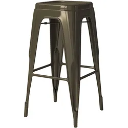 2er-Set Tolix Barhocker | Rost Matt | Metall | Industrial Barstuhl, Industrie Barhocker