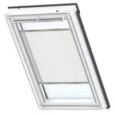 VELUX Plissee Uni Weiß 1016 Faltstore, M08 1016K (Farbe: - 1016K, Farbe Schiene: Standard