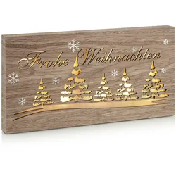 MARKSLÖJD Tavla LED Tischdekoration 34cm "Frohe Weihnachten"