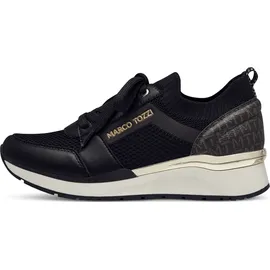 Marco Tozzi Wedge Sneaker Damen Schwarz/Gold 37