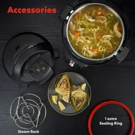 Paderno Instant Pot Pro 10-in-1-Elektro-Multikocher 1200 W,