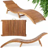 CASARIA Sonnenliege 190 x 60 x 51 cm braun klappbar