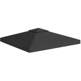 vidaXL Pavillon-Dachplane mit Kaminabzug 310 g/m2 1 Stück 3 x 3 m Schwarz