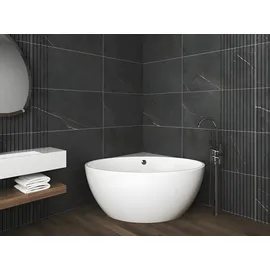 vente-unique Eckbadewanne - Acryl - 197 L - 127 x 127 x 58 cm - Weiß - GOURAMI
