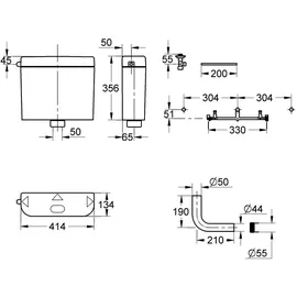 Grohe Aufputz-Spülkasten 6-9l einstellbar