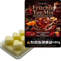 WonderWax Duftwachs Wax Melts für Duftlampe, 6 Herzen Duftmelt Wachsmelt Sojawachs Duftwachs Würfel für Raumdüfte, Wachs Duftöl Winter Indoor Schmelzen für Aromalampe FrüchteTee Mix