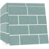 Celestdeco 10 Stück Grün Fliesenaufkleber Klebefliesen Küchenrückwand Selbstklebend fliesenaufkleber klebefliesen küche Wandpaneele 30 x 30cm