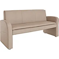 exxpo - sofa fashion Hockerbank »Cortado, 3-Sitzer Küchensofa mit hohem Sitzkomfort«, hohe Bodenfreiheit, schöne Detailverarbeitung beige