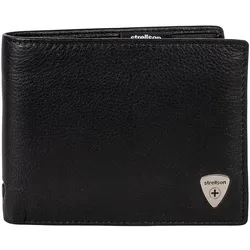 Strellson Herren Geldbörse, echtes Leder - Harrison Billfold H4, 10x12x2cm (HxBxT) Schwarz