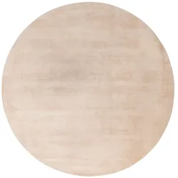Teppich MORGENLAND "Symphony - Viskose Teppich", beige, H:0,7mm Ø:200cm, Viskose, Teppiche, sehr weicher Flor