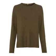 CAMEL ACTIVE Rundhalspullover aus Feinstrick in Dunkel khaki | Gr.: M