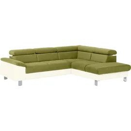 Cotta Ecksofa Komaris L-Form Kunstleder 2-Sitzer Grün