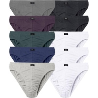 H.I.S. H.I.S Slip »Männer Unterhose«, (Packung, 10 St.), in Unifarben, Gr. 9 - 10 St., weiß, grau-meliert, blau, Grau, Grün, schwarz, Weiss, (XXL, 10er Pack)