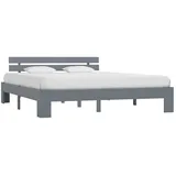 vidaXL Massivholzbett 180 x 200 cm Grau